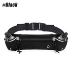 Running Waist Pack with Water Bottles – Adjustable Belt for Phones up to 7 Inches, Hiking and Outdoor Activities
