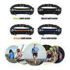 Running Waist Pack with Water Bottles – Adjustable Belt for Phones up to 7 Inches, Hiking and Outdoor Activities