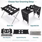 Foldable Pet Grooming Hammock Stand for Cats and Small Dogs – Nail Trimming and Bathing Kit
