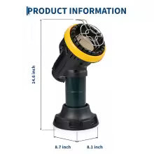 4000 BTU Portable Propane Radiant Heater with Tip-Over Shut-Off and ODS Safety Features