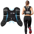 Weighted Training Vest with Reflective Stripes – Fitness, Running and Strength Training Vest