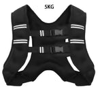 Weighted Training Vest with Reflective Stripes – Fitness, Running and Strength Training Vest