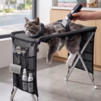 Foldable Pet Grooming Hammock Stand for Cats and Small Dogs – Nail Trimming and Bathing Kit