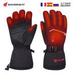SAVIOR 7.4V Rechargeable Heated Gloves – Waterproof Winter Gloves for Skiing, Cycling and Hiking