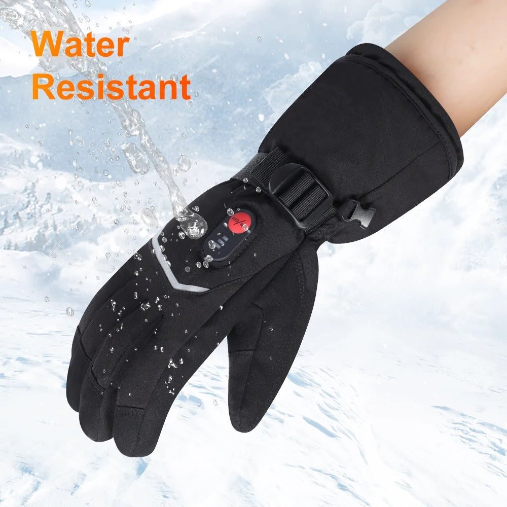 SAVIOR 7.4V Rechargeable Heated Gloves – Waterproof Winter Gloves for Skiing, Cycling and Hiking