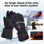 SAVIOR 7.4V Rechargeable Heated Gloves – Waterproof Winter Gloves for Skiing, Cycling and Hiking