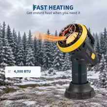 4000 BTU Portable Propane Radiant Heater with Tip-Over Shut-Off and ODS Safety Features