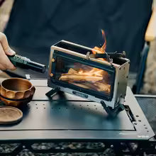 Goout Springhill Portable Wood-Burning Camping Stove – Stainless Steel Outdoor Stove
