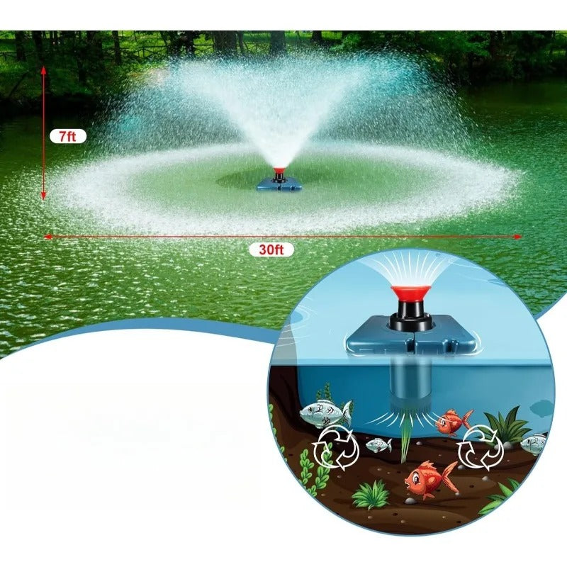 Stainless Steel Floating Pond Fountain Water Spray Pump for Aquaculture
