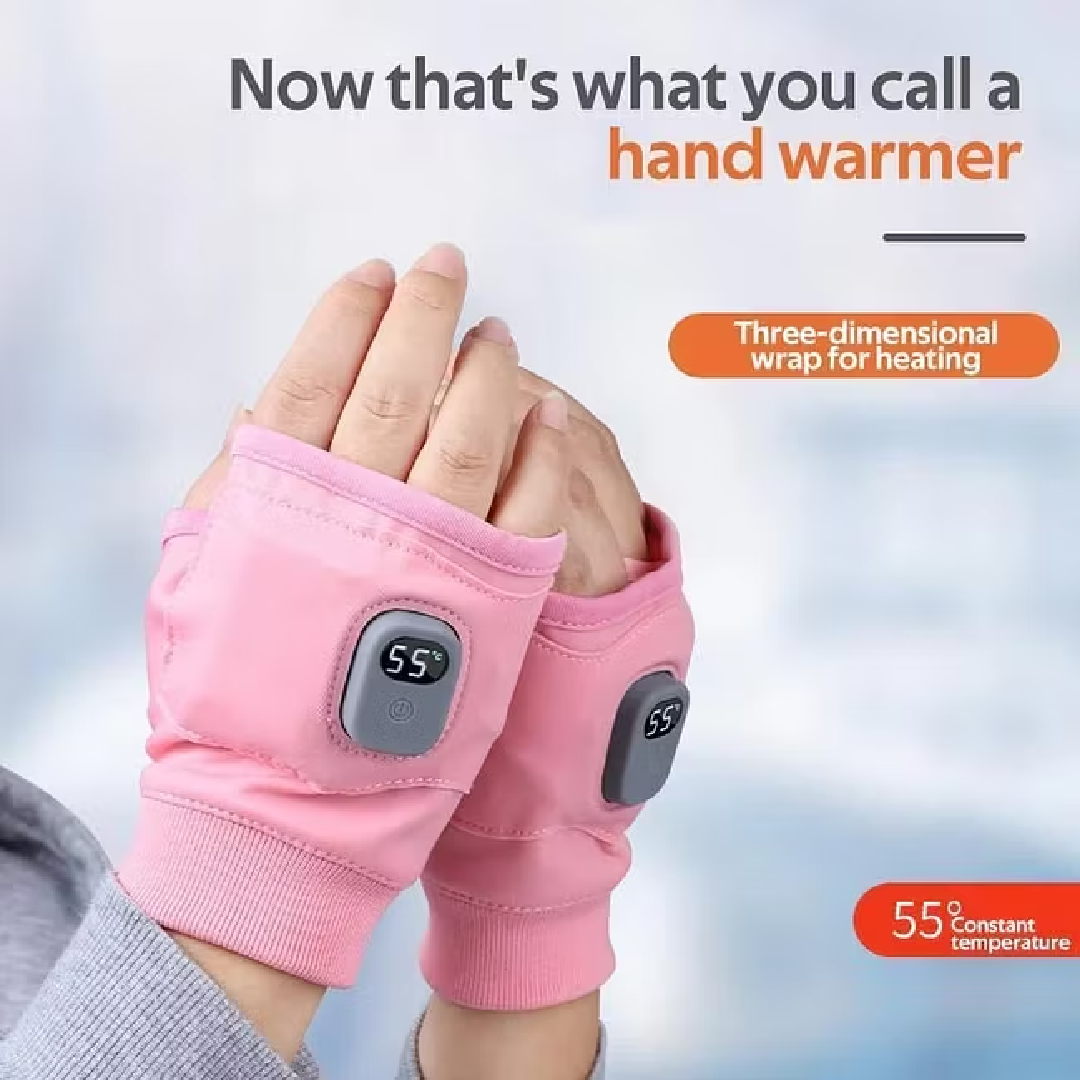USB-Powered Adjustable Heated Gloves with Digital Display
