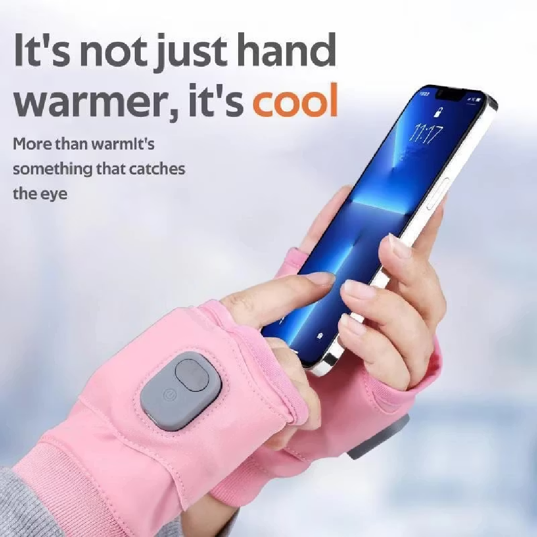 USB-Powered Adjustable Heated Gloves with Digital Display