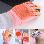 USB-Powered Adjustable Heated Gloves with Digital Display