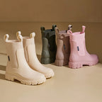 Women's Mid-Calf Waterproof Rain Boots – Wear-Resistant Outdoor Shoes