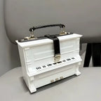 Piano Shaped Crossbody Shoulder Handbag