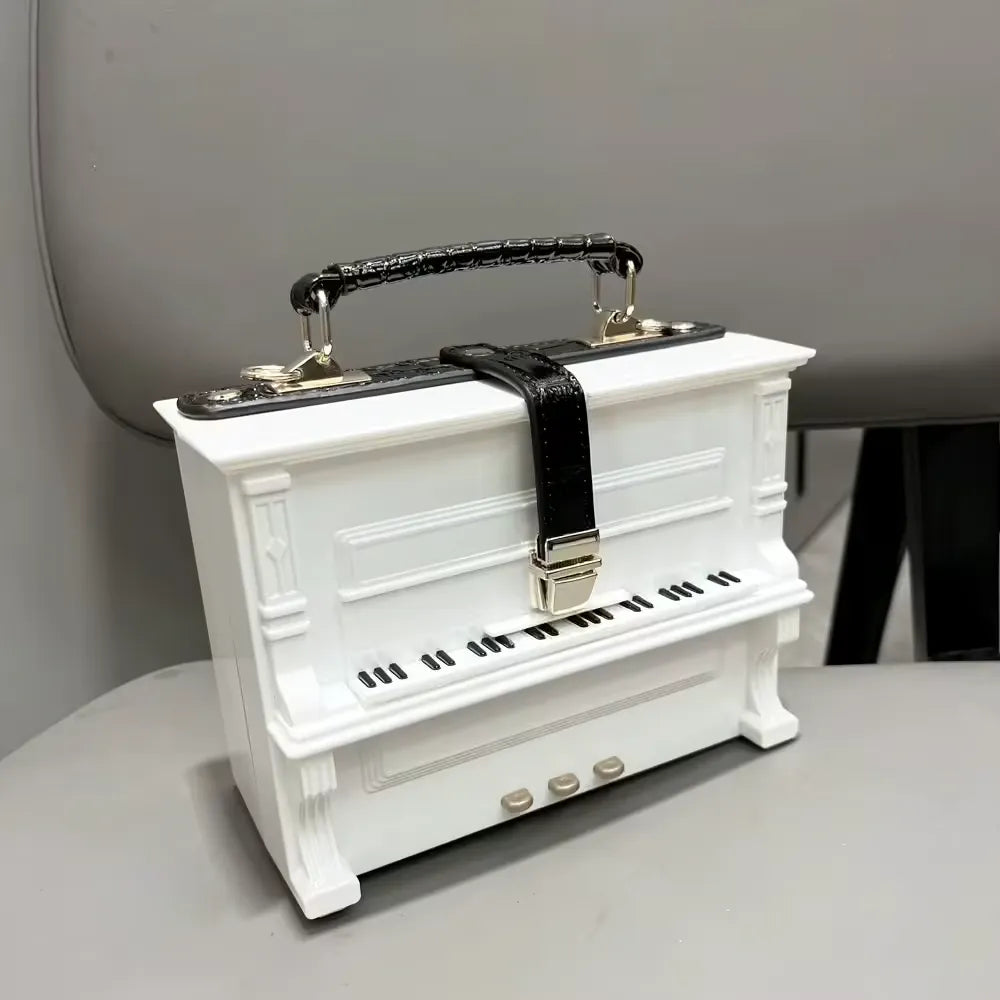 Piano Shaped Crossbody Shoulder Handbag