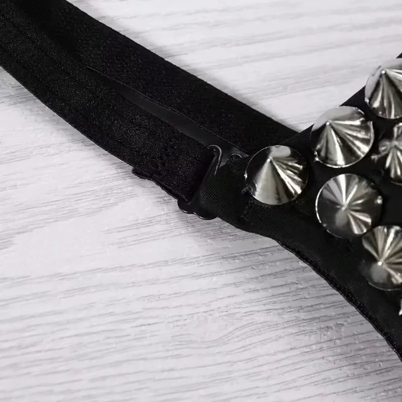 Spiked Bra With Studded Silver Rivet Push Up Bralette Bra