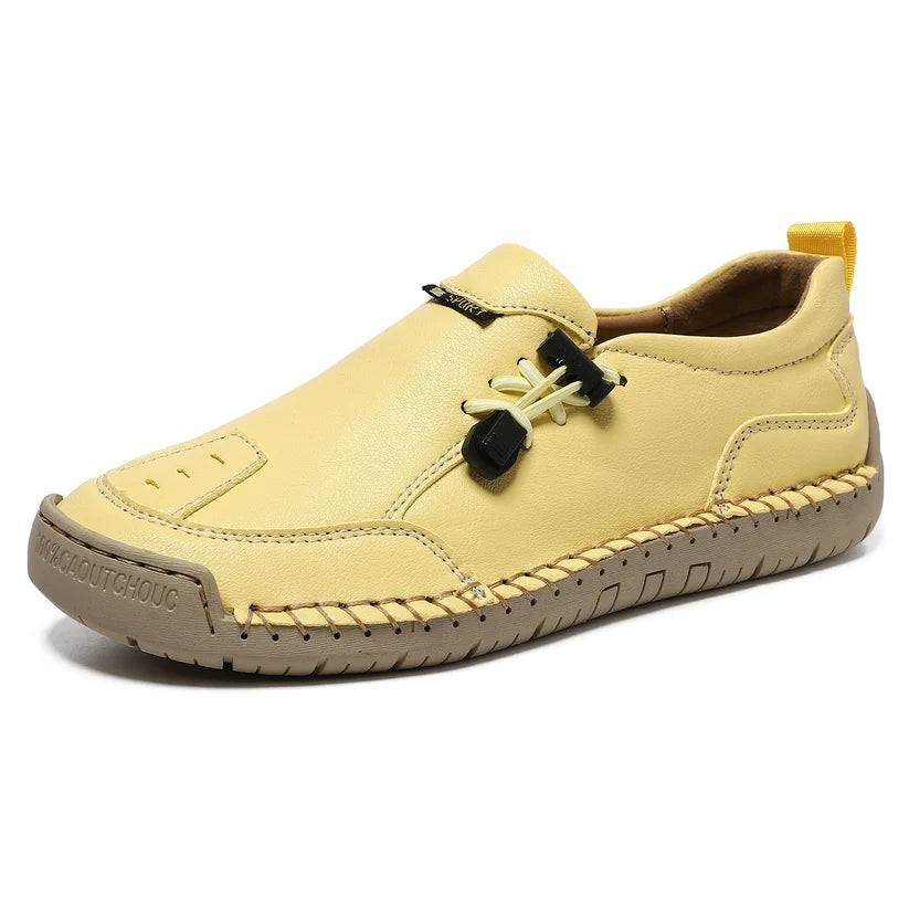 Women's Handmade Leather Loafers – Comfortable Casual Slip-On Shoes