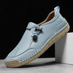 Women's Handmade Leather Loafers – Comfortable Casual Slip-On Shoes
