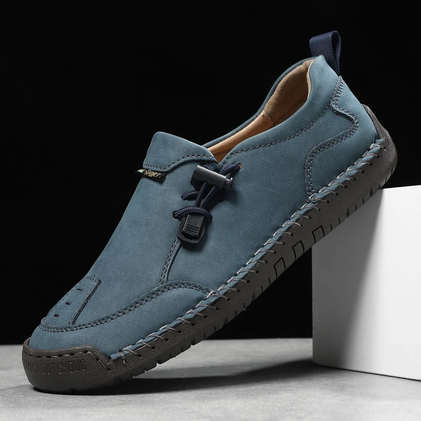 Women's Handmade Leather Loafers – Comfortable Casual Slip-On Shoes
