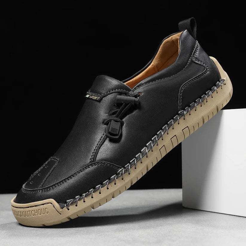Women's Handmade Leather Loafers – Comfortable Casual Slip-On Shoes