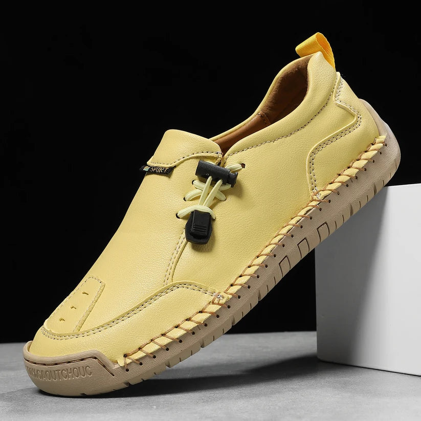 Women's Handmade Leather Loafers – Comfortable Casual Slip-On Shoes