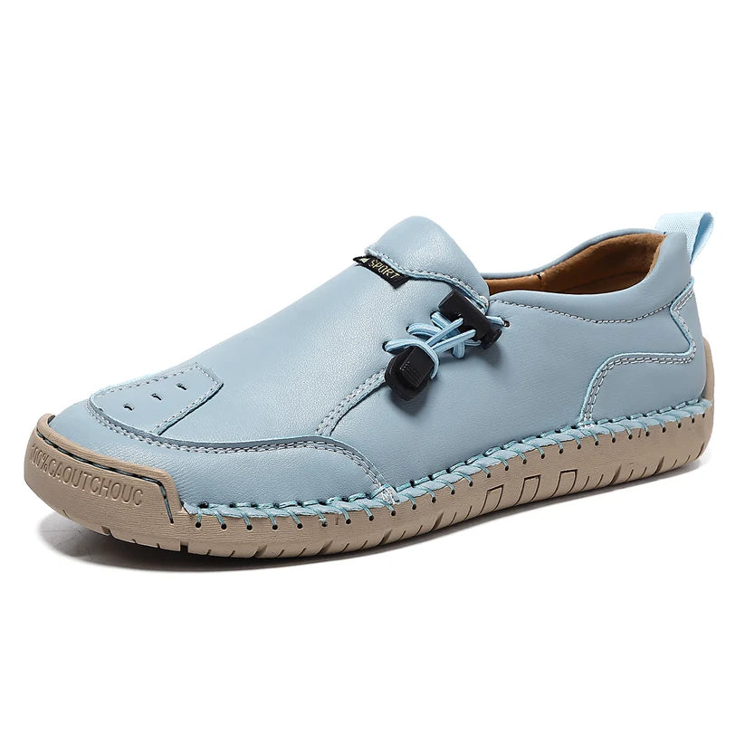 Women's Handmade Leather Loafers – Comfortable Casual Slip-On Shoes