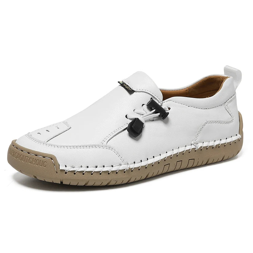 Women's Handmade Leather Loafers – Comfortable Casual Slip-On Shoes
