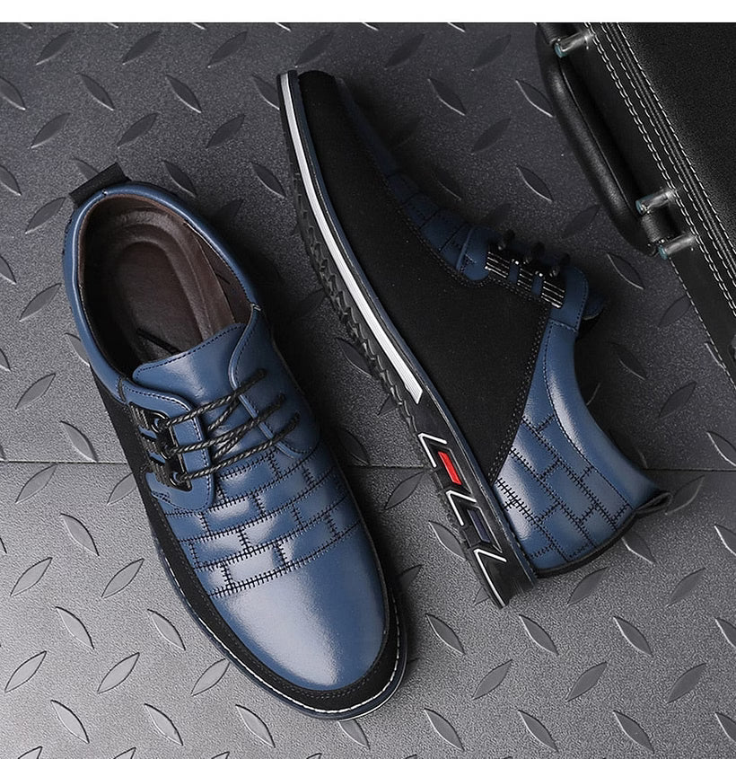 Gatsby Men's Leather Oxford Derby Shoes – Classic Formal Footwear
