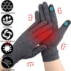 2 Pairs Arthritis Gloves for Pain, Hand Compression Gloves for Women Men, Carpal Tunnel, Joint Pain, Rheumatoid Arthritis Hand Support - Touchscreen Gloves for Typing, Work (Full Finger, Large)