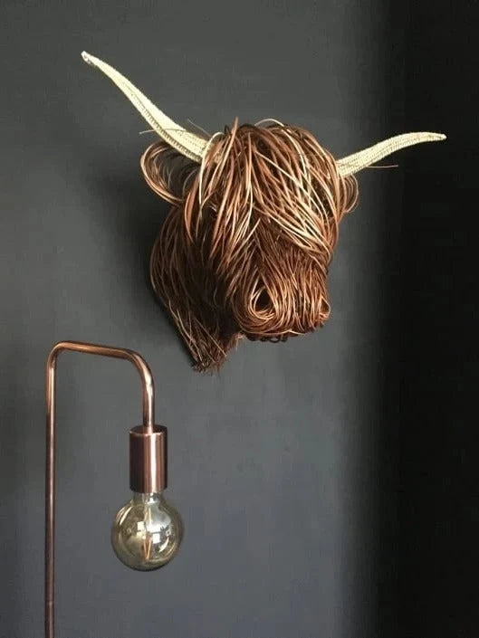 Wall-Mounted Cow Sculpture – Decorative Farm Animal Wall Art for Home and Garden