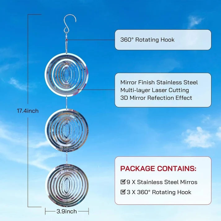 Outdoor Bird Deterrent Device – Garden and Patio Bird Repellent for Outdoor Use