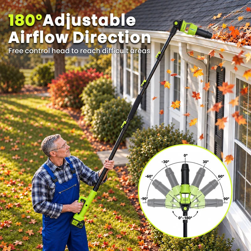 7.8 FT Cordless Leaf Blower with Extension Tube – Gutter and Outdoor Cleaning Tool