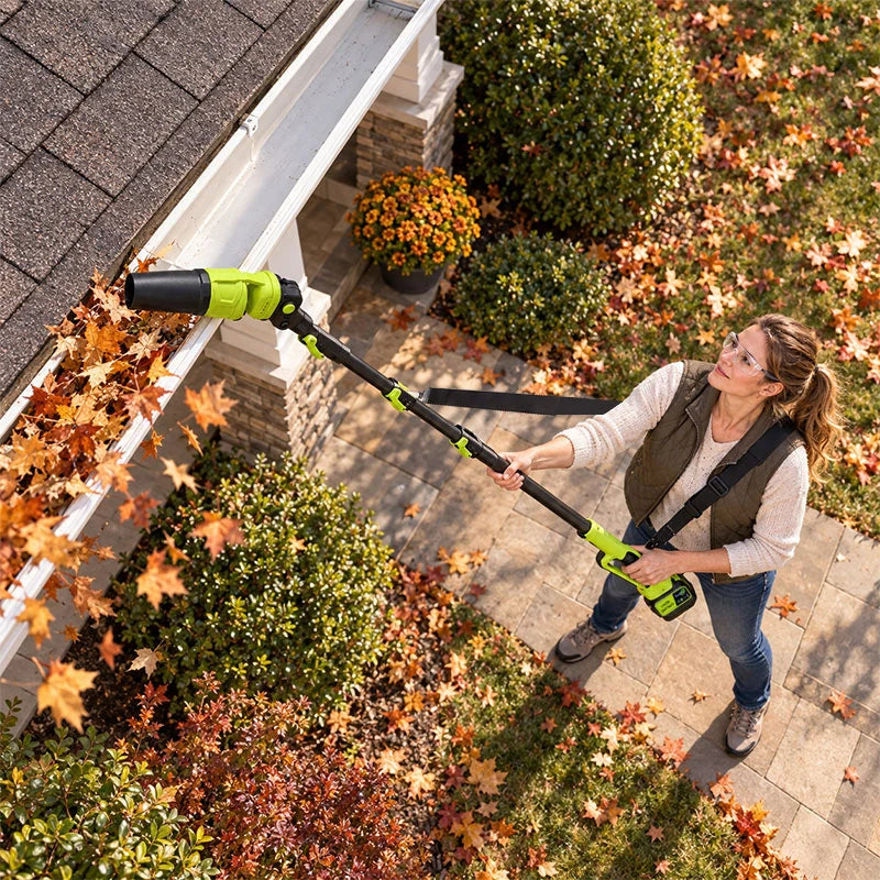 7.8 FT Cordless Leaf Blower with Extension Tube – Gutter and Outdoor Cleaning Tool