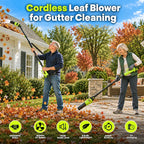 7.8 FT Cordless Leaf Blower with Extension Tube – Gutter and Outdoor Cleaning Tool