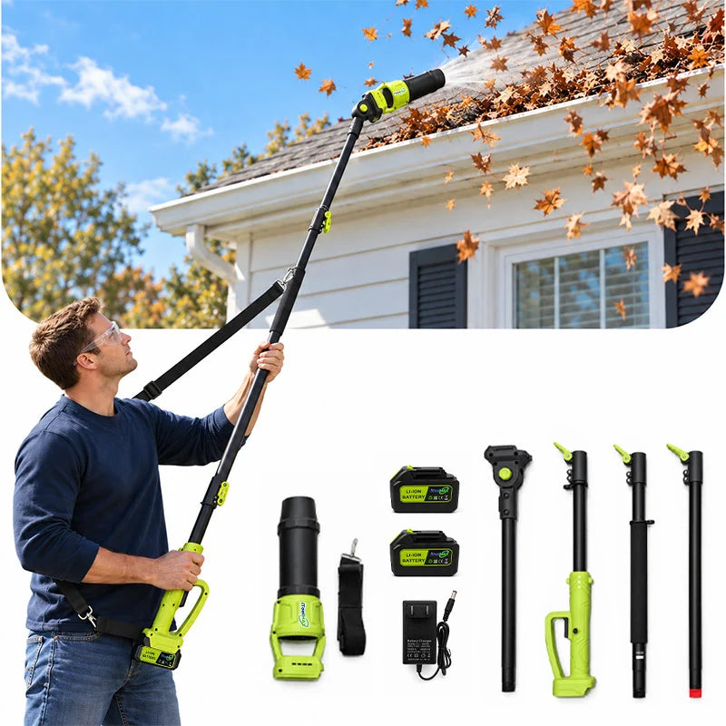 7.8 FT Cordless Leaf Blower with Extension Tube – Gutter and Outdoor Cleaning Tool