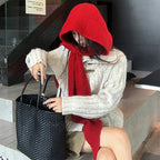 Y2K Knitted Balaclava Hat with Neck Collar