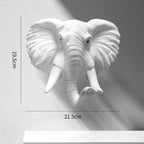 Resin Animal Head Wall Decor – Tiger, Bear and Elephant Sculpture