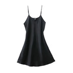Women's Satin V-Neck Nightgown – Sleeveless Lightweight Sleepwear, Plus Size