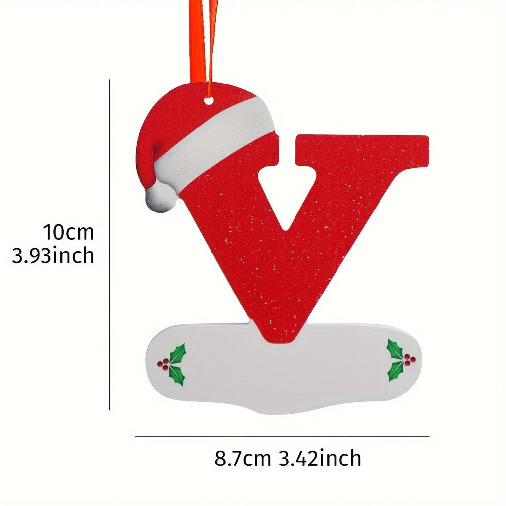 26-Letter Alphabet Christmas Ornaments – Hanging Tree Decorations for Holiday and New Year Celebrations