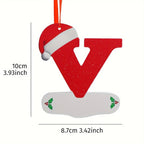 26-Letter Alphabet Christmas Ornaments – Hanging Tree Decorations for Holiday and New Year Celebrations