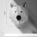 Resin Animal Head Wall Decor – Tiger, Bear and Elephant Sculpture