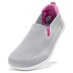 HOBIBEAR Women's Wide Toe Box Slip-On Sneakers – Breathable Mesh Walking Shoes