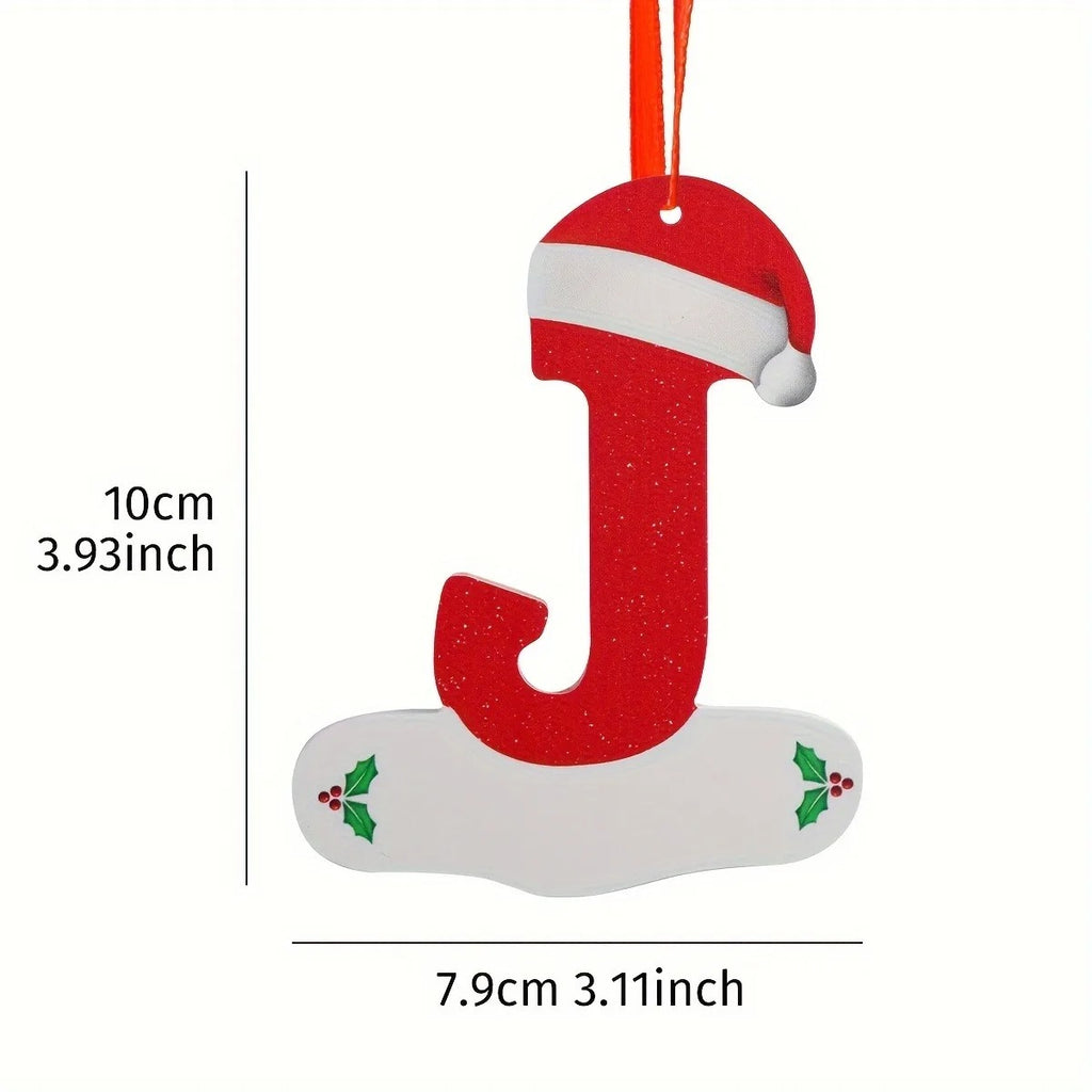 26-Letter Alphabet Christmas Ornaments – Hanging Tree Decorations for Holiday and New Year Celebrations