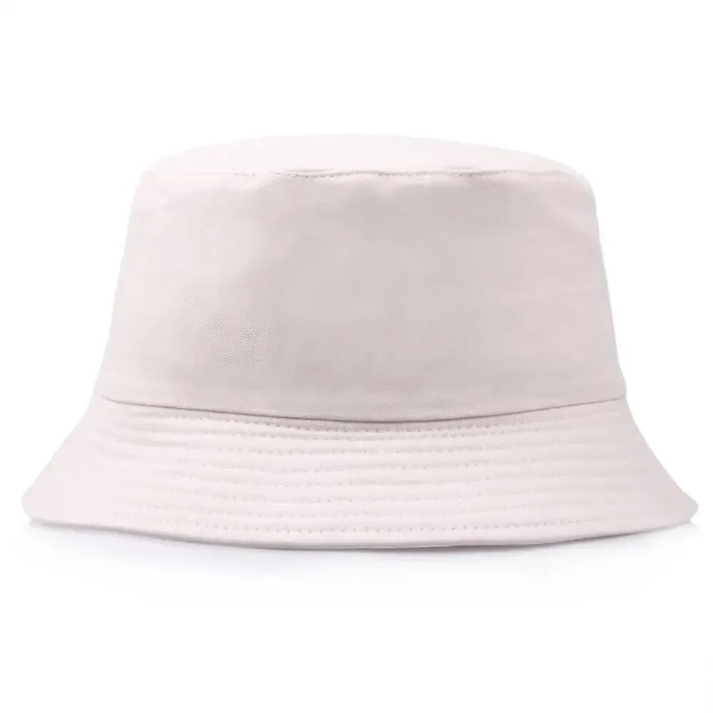 Unisex Cotton Bucket Hat – Custom Logo Printed Fisherman Hat for Casual Everyday Wear