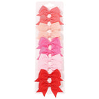 10-Piece Ribbon Bow Hair Clips Set for Baby Girls – Cute Solid Color Hair Accessories