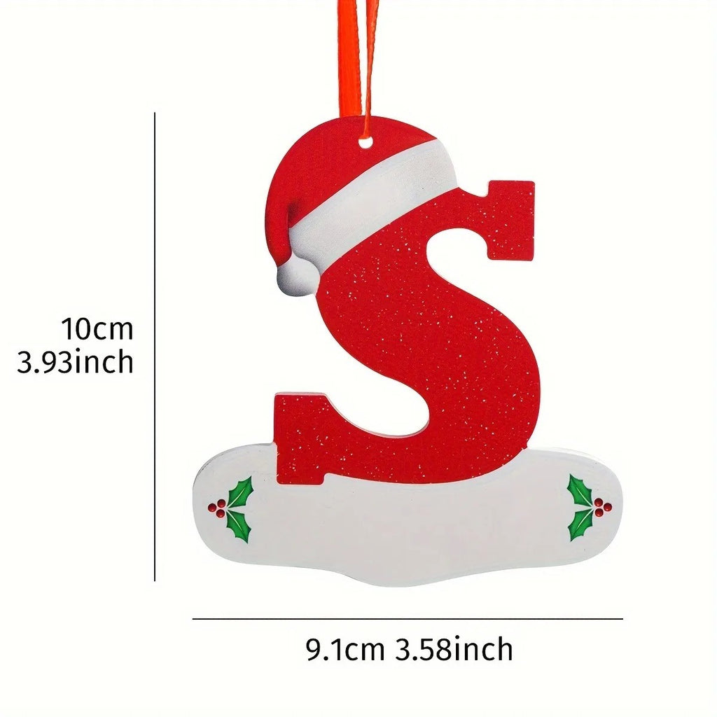 26-Letter Alphabet Christmas Ornaments – Hanging Tree Decorations for Holiday and New Year Celebrations