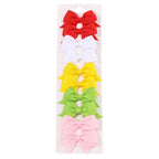 10-Piece Ribbon Bow Hair Clips Set for Baby Girls – Cute Solid Color Hair Accessories