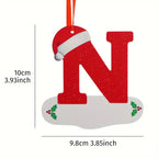 26-Letter Alphabet Christmas Ornaments – Hanging Tree Decorations for Holiday and New Year Celebrations
