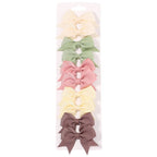 10-Piece Ribbon Bow Hair Clips Set for Baby Girls – Cute Solid Color Hair Accessories