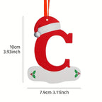 26-Letter Alphabet Christmas Ornaments – Hanging Tree Decorations for Holiday and New Year Celebrations